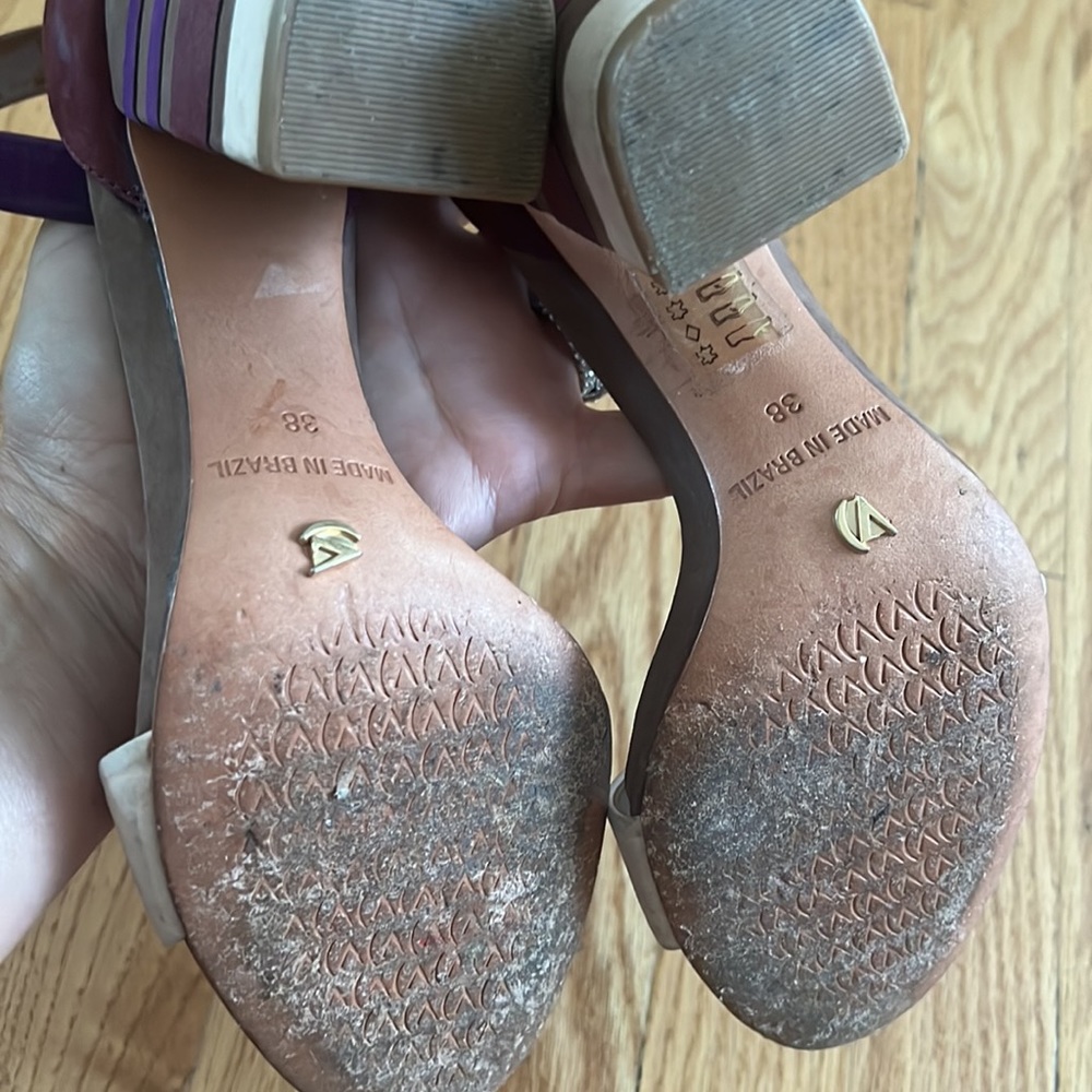 Multi Color Block Heel Vicenza Sandal Size 38 - image 7